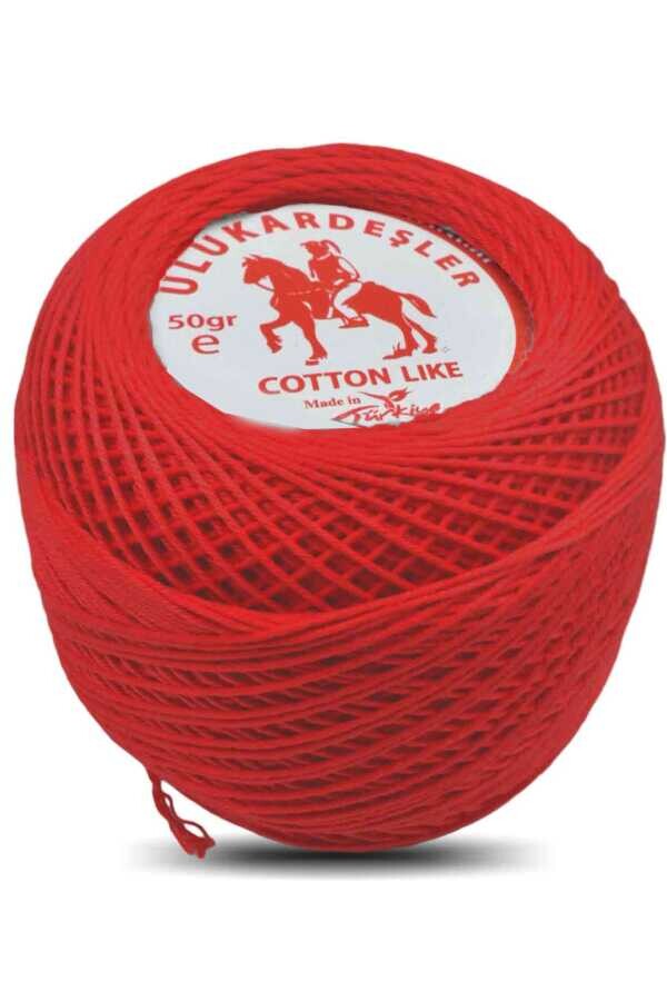 ULUKARDEŞLER,50 GR MERSERİZE PANÇ İPİ 12 KIRMIZI - ULU KARDEŞLER