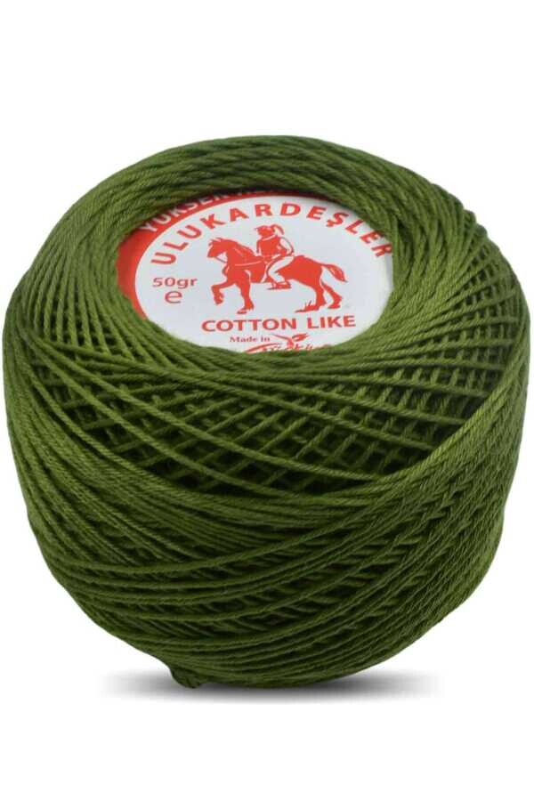 ULUKARDEŞLER,50 GR MERSERİZE PANÇ İPİ 18 HAKİ YEŞİL - ULU KARDEŞLER