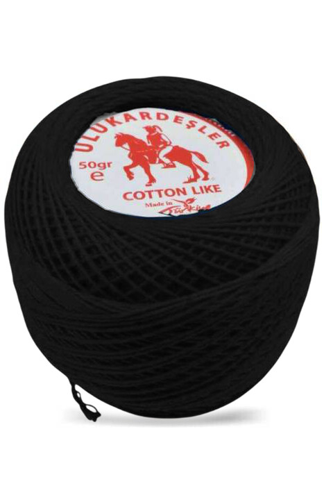 ULUKARDEŞLER,50 GR MERSERİZE PANÇ İPİ 24 SİYAH - ULUKARDEŞLER