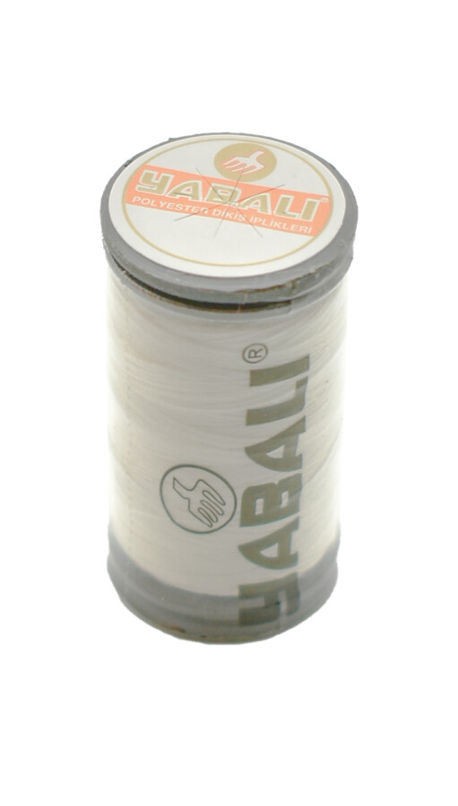 YABALI,100 MT DİKİŞ İPLİĞİ BEYAZ VE SİYAH YBL-121 - YABALI