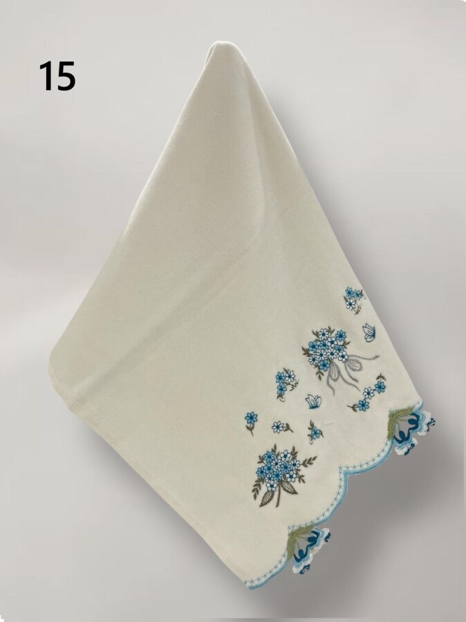 YONCAGÜL,50X90 KADİFE KÜPELİ NAKIŞLI HAVLU - 15