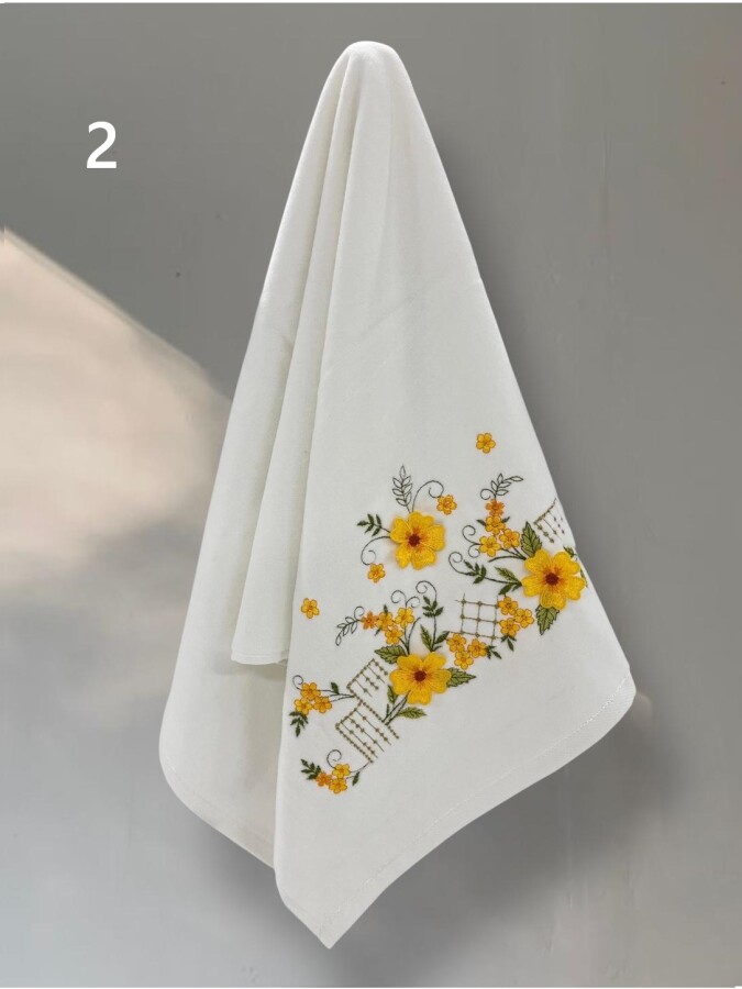 YONCAGÜL,50X90 KADİFE ÜÇ BOYUTLU NAKIŞLI HAVLU - 2