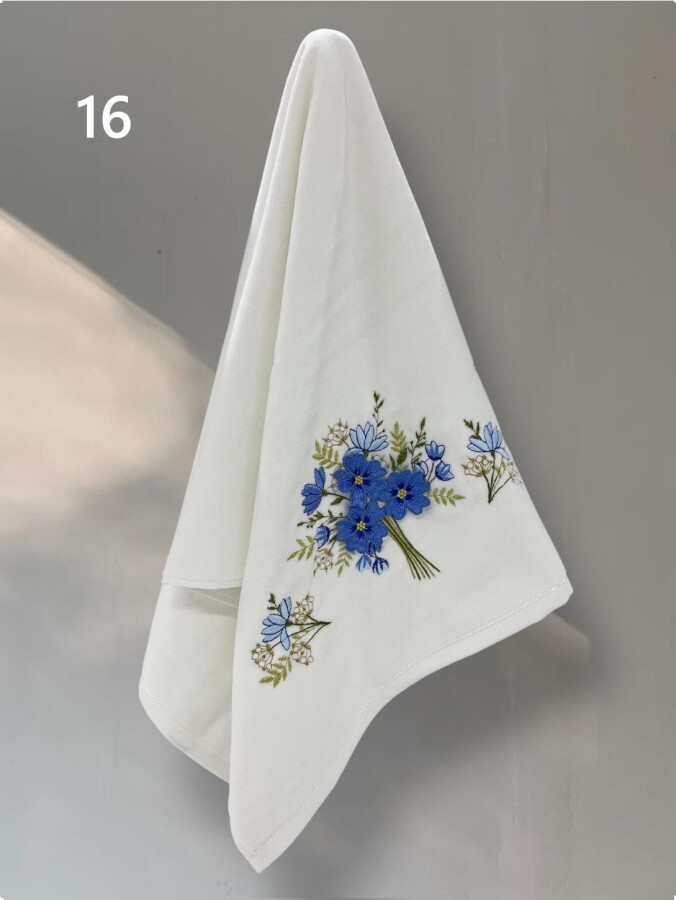 YONCAGÜL,50X90 KADİFE ÜÇ BOYUTLU NAKIŞLI HAVLU - 16